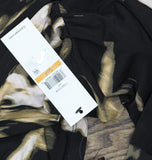 Calvin Klein Printed Twist-Front 3/4 Sleeve Maxi Dress Black Oyster Multi 16W