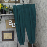 Anybody Womens Cozy Knit Cargo Jogger Pants A310051 Pine Green XL