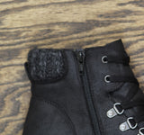 Cliffs By White Mountain Winter Hiking Boots Lace Up Bootie Black / Fabric 8.5M
