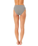 Cece Full Coverage Mid Rise Swim Bottoms 26CC306CB Black / White M