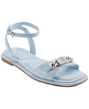 DKNY Womens Bacliff Ankle Strap Flats Celeste Blue 11M