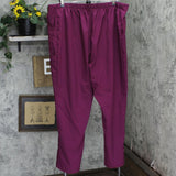 Womens Plus Size Drawstring Scrubs Berry Purple See Measurements