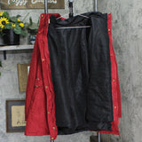 Susan Graver Down Hooded Parka Jacket with Removable Vest Red See Measurements