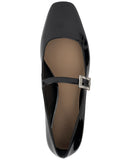 On 34th Womens Saadet Rhinestone-Buckle Mary Jane Flats Black Patent 7M