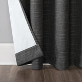 Sun Zero Weave Total Blackout Grommet Curtain Panel Coal Black Multi 52X84