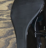 Kenneth Cole Reaction Womens Elinor Mid Wedge Pumps Peep Toe Black Patent 10M