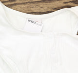 Andie Womens The Malibu One Piece Snap Front Swimsuit Ribbed White XS