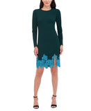 Vince Camuto Womens Lace-Hem Bodycon Dress VC4M5614 Hunter Green 14
