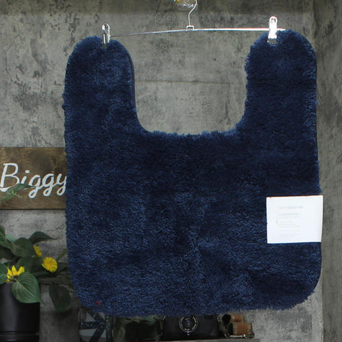 Liz Claiborne Ultimate Luxury Contour Toilet Rug Mat Academy Blue 21x24