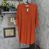 Maurices Womens Long Sleeve Knit Shift Dress 165fc7aef4d05a Orange M