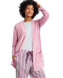 State Of Day Womens Knit Open Front Lounge Cardigan Mauve Orchid Purple 2XL