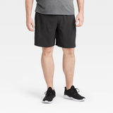All In Motion Men's Lined Run Shorts 9" 5WP4X Black L