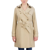Cole Haan Signature Womens Belted Trench Coat Khaki Brown XS