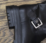 Sun + Stone Womens Onnyx Engineer Booties 10019660000 Black 8.5M