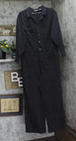 Universal Thread Womens Long Sleeve Utility Baggy Denim Jumpsuit Black 17