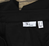 Susan Graver Womens Regular Sleek Ponte Straight Leg Trouser Pants Black M