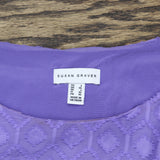 Susan Graver Woven Jacquard Sleeveless Top Woven A353355 Dusty Purple L