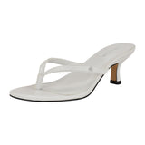Calvin Klein Womens Opelle Heeled Sandal Kitten KCOPELLE2 White 7.5M