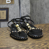 Nine West Rhinestone Strappy Flat Sandal WNMARCILA3 Black 9M