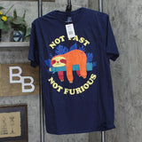 Graphics Men's Not Fast Not Furious Sloth Graphic Tee THR1966KH