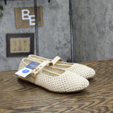 Universal Thread Sylvia Woven Mary Jane Ballet Flats Cream Off White 7M