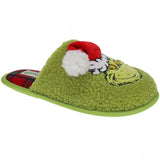 The Grinch Mens Womens Holiday 3D Hat Scuff Slippers Green L (W 11/12 M 10/11)