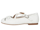 Sam Edelman Girls Felicia Cross Strap Ballet Flats SAM131-9 White 3