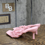 Wild Fable Womens Short Heel Stiletto Ribbon Tie Shoes 166cc1869ae231 Pink 10M