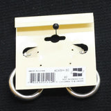 Ear Sense Womens Fashion Elongated U Hoop Earrings Silver Gray 1.25"