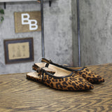 A New Day Womens London Slingback Flats Animal Print Sandals Cheetah Brown 6.5M
