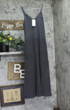 A New Day Womens Pleated Midi Sweater Dress 94331199 Charcoal Gray L