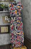 Karl Lagerfeld Womens Printed High-Low Flutter-Sleeve Dress Black Multi 2