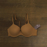 Auden Womens Luxe Stretch Comfort Wire Demi Bra 94266658 Caramel Brown 38B
