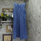 1. STATE Womens Scoop-Neck Sleeveless Denim Dress DS93397692AI Blue Quart XL