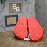 Shade & Shore Womens Neida EVA Two Band Footbed Slide Sandals 83105499 Red 8M