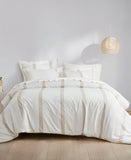 Clean Spaces 5-Piece Striped Comforter Set Taupe Brown Twin XL