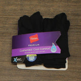 Hanes Women's 6-Pack Premium Crew Cushion Socks 709/6 709 Black 5-9