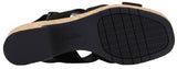 Clarks Nerisa Grace Wedge Cork Sandal 26187243 Black Nubuck 8.5M