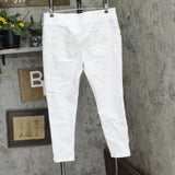 Laurie Felt Womens Curve Silky Denim Skinny Ankle Jeans A305680 White L