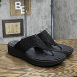 Clarks Women's Cloudstepper Drift Jaunt Wedge Sandals Shoes 26166845 Black 10M