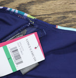 Vince Camuto Womens Floral Fiji Ring Bikini Top Swim V1J775 Blue Multi L