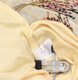 Ny Collection Womens Chiffon Maxi Skirt MCCK0239D Yellow / White L