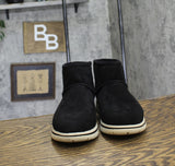 Cliffs Womens Faux Fur Lined Faux Suede Shearling Boots Black 9.5M