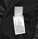 Universal Thread Faux Leather Gathered Waist Full Zip Bomber Jacket Black 3X