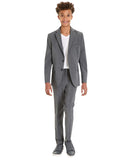 Kenneth Cole Reaction Big Boys Stretch Slim Fit Blazer Suit Jacket Med Gray 16R