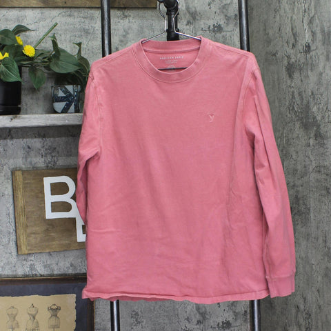American Eagle Sleeve Super Soft Standard Fit T-Shirt Heavyweight Pale Red S