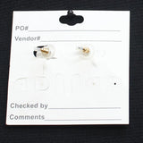 Fashion Drop Chain Link Stone Faceted Earrings Gold / Blue 2"