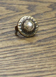 Premier Designs Vintage Hammered Gladior Shield Boho Ring Brass Gold 7.5
