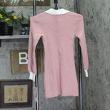 Rare Editions Girls Collared Fit & Flare Sweater Dress F439264 Blush Pink 10