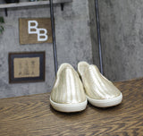 Ecco Womens Soft 7 Woven Slip On 2.0 Sneaker White / Gold EUR 38 (US 7-7.5)